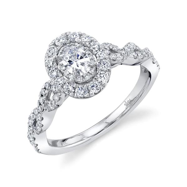0.87CT OVAL DIAMOND ENGAGEMENT RING